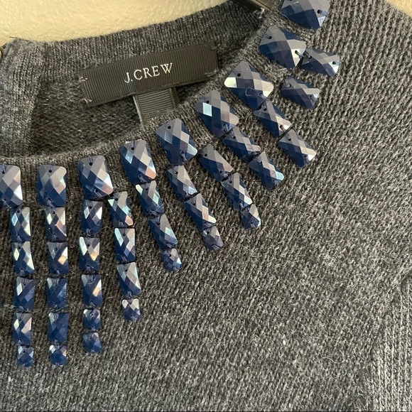 J.Crew jeweled starburst crew neck wool rabbit hair sweater EUC super soft XXS - Picture 4 of 10